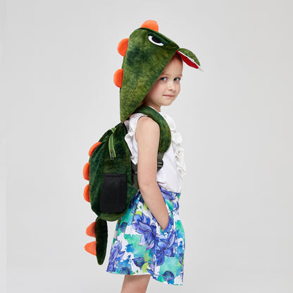 Dino Buddy Backpack With Detachable Hood